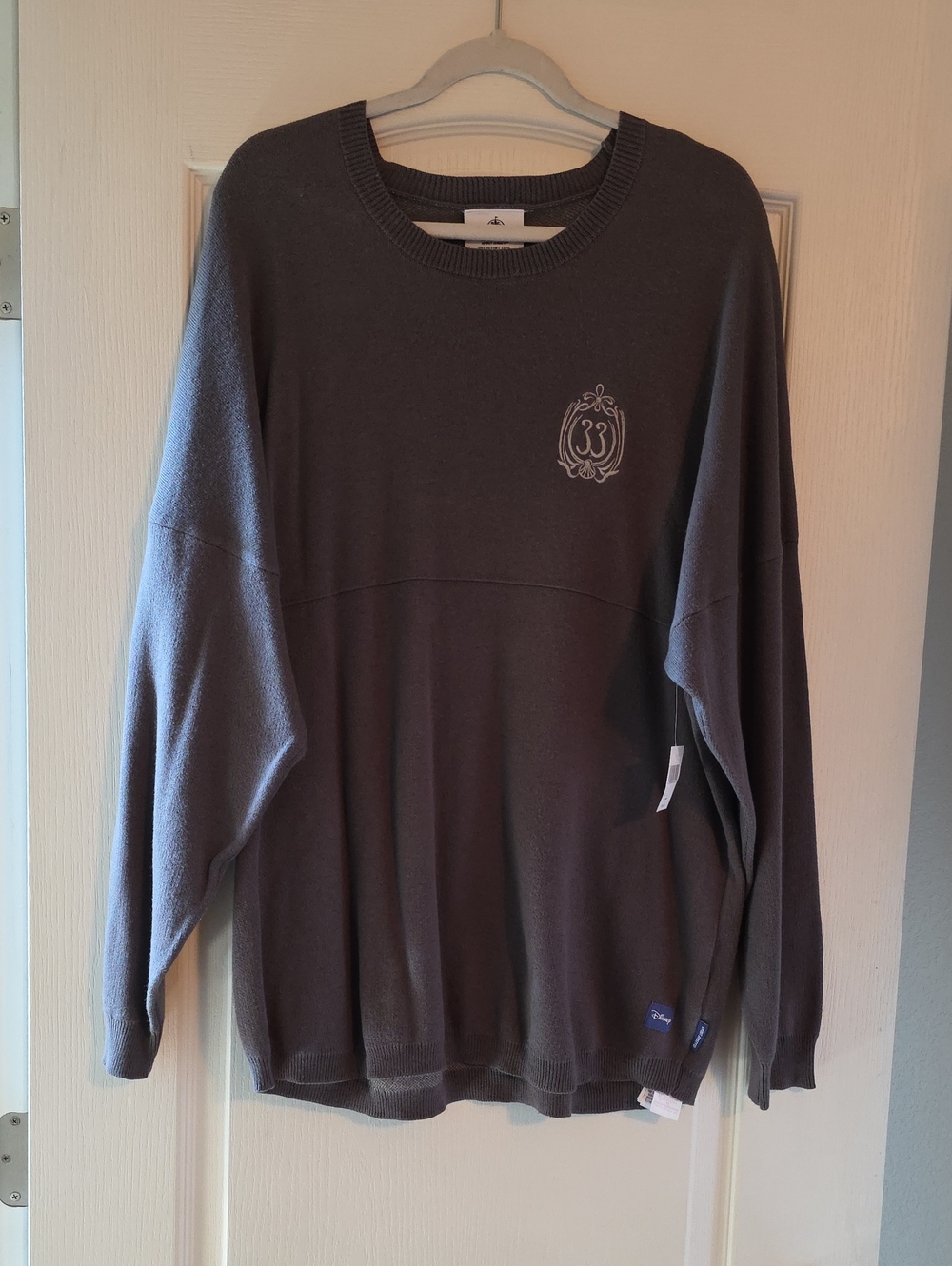 Disney Club 33 Gray Cashmere Blend Spirit Jersey Size Large